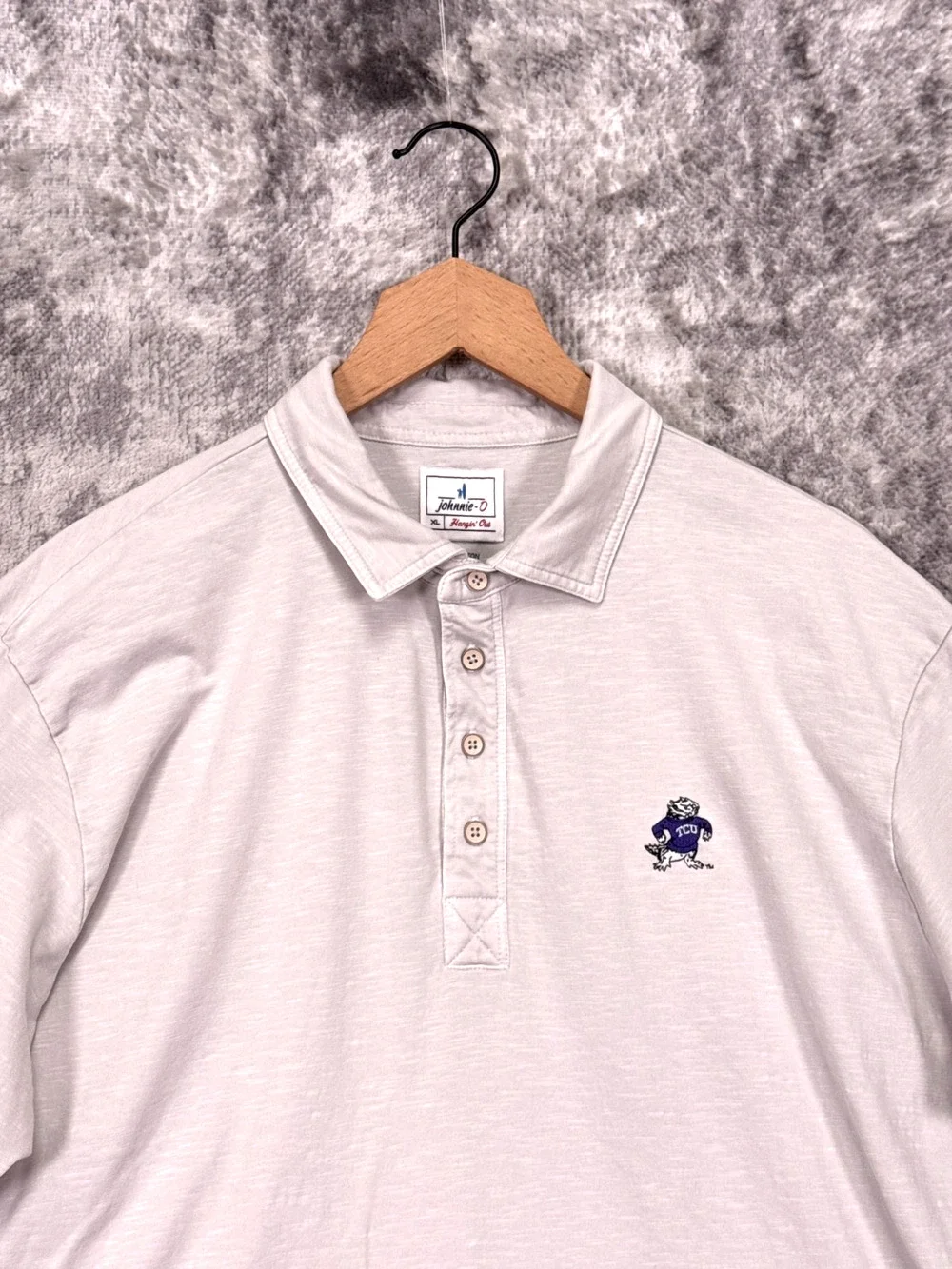 Johnnie O Coastal Wash Polo Shirt XL Mens TCU Horned Frogs Texas Christian